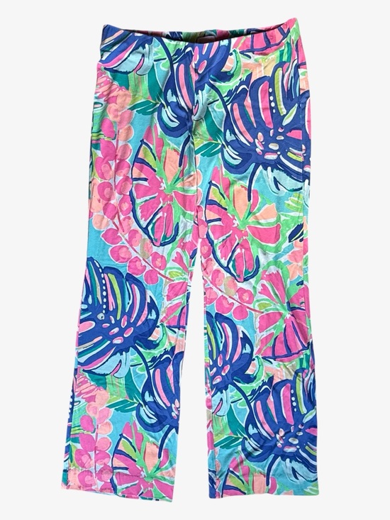 Lilly Pulitzer Pants - Lilly Pulitzer Bright Bold Colorful Pink Cotton Pull On Pants Large